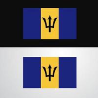 design de bandeira de bandeira de barbados vetor