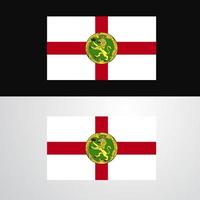 design de bandeira de alderney vetor