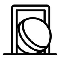 ícone de portão de bola de croquet, estilo de estrutura de tópicos vetor