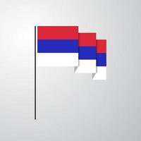 republika srpska acenando fundo criativo de bandeira vetor