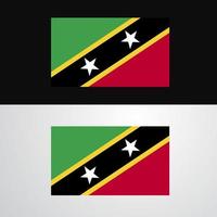 design de bandeira de São Cristóvão e Nevis vetor