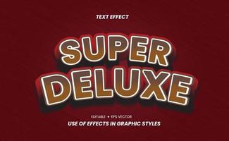 adesivos de efeito de texto 3d coloridos super deluxe vetor