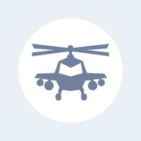 helicóptero de combate ícone vetor