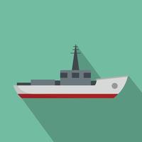 ícone de pesca de navio, estilo simples vetor