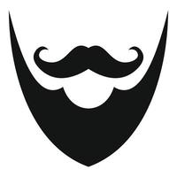 apontando ícone de barba, estilo simples. vetor