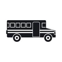 ícone de ônibus escolar, estilo simples vetor