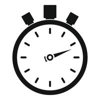 ícone moderno do cronômetro, estilo preto simples vetor