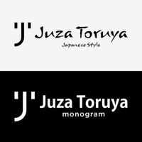 definir letra j jt tj estilo monograma texto japonês símbolo elegante identidade da marca vetor de design de logotipo