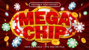 mega chip efeito de texto 3d e efeito de texto editável vetor