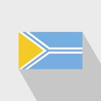 vetor de design de longa sombra de bandeira de tuva