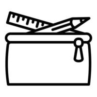 ícone de caixa de lápis, estilo de estrutura de tópicos vetor