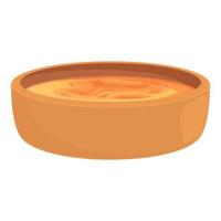 vetor de desenhos animados do ícone da sopa espanhola vegana. comida de cozinha