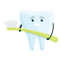 ícone de escova de dentes para clarear os dentes, estilo cartoon vetor