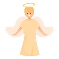 ícone de anjo de cuidado, estilo de desenho animado vetor