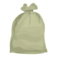 vetor de desenhos animados de ícone de saco de lixo descartável. lata de lixo