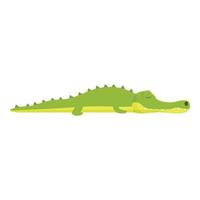ícone de crocodilo dormindo, estilo cartoon vetor