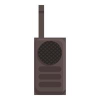 vetor de desenho de ícone de walkie-talkie. rádio transceptor