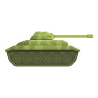 vetor de desenhos animados do ícone do tanque de camuflagem. batalha do exército