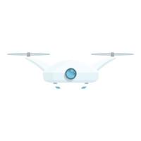 ícone de foco da tecnologia drone, estilo cartoon vetor