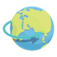 vetor de desenhos animados do ícone de férias do mundo. viagem globo