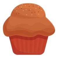 ícone de cupcake de muffin, desenho animado e estilo simples vetor