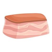 vetor de desenhos animados de ícone de banha de salame. carne de porco
