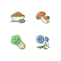 conjunto de ícones de comida saudável vetor