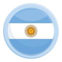vetor de desenhos animados do ícone da bandeira argentina. viagem américa