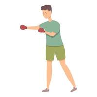 vetor de desenhos animados de ícone de boxe de treinamento. exercício esportivo