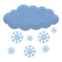 ícone de nuvem de inverno de neve, estilo cartoon vetor