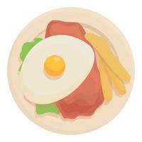 vetor de desenhos animados de ícone de comida de ovo argentino. América do Sul