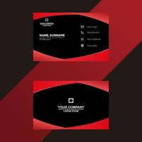 modelo de cartão vermelho e preto vetor