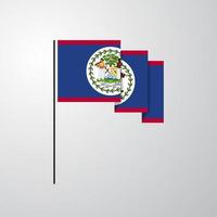 fundo criativo da bandeira de belize vetor