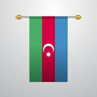 bandeira pendurada do azerbaijão vetor