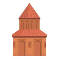 vetor vermelho dos desenhos animados do ícone da igreja armênia. mapa do mosteiro