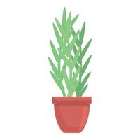 ícone de vaso de planta de folha, estilo cartoon vetor