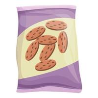 vetor de desenhos animados de ícone de biscoitos deliciosos. biscoito de chocolate