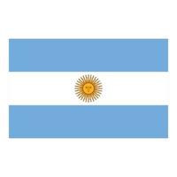 vetor de desenhos animados do ícone da bandeira argentina. América latina