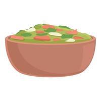 vetor de desenhos animados de ícone de salada brasileira. comida assada