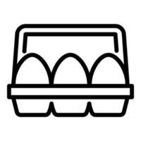 ícone do pacote de ovos de galinha, estilo de estrutura de tópicos vetor