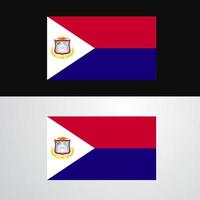 design de bandeira de bandeira de saintmartin vetor