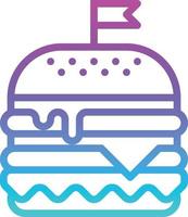 restaurante de café de comida de hambúrguer - ícone de gradiente vetor