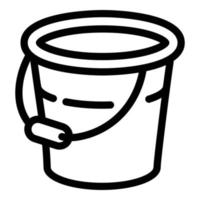 ícone de balde de água limpa, estilo de estrutura de tópicos vetor