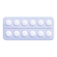 vetor de desenhos animados de ícone de pílula anticoncepcional. controle de natalidade