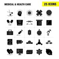ícone de glifo sólido médico e de saúde para impressão na web e kit de uxui móvel, como ferramenta médica, ferramentas de tesoura, projetor, vetor de pacote de pictogramas de saúde