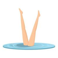 vetor de desenhos animados de ícone de personagem de natação. natação esportiva