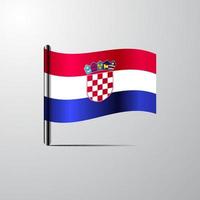 croácia acenando vetor de design de bandeira brilhante
