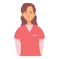 vetor de desenhos animados de ícone de enfermeira clínica. atendimento médico