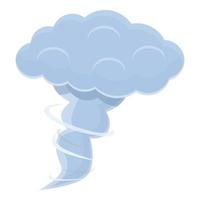 ícone de nuvem tornado, estilo cartoon vetor
