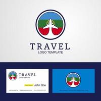 viagem karachay chekessia círculo criativo logotipo da bandeira e design de cartão de visita vetor